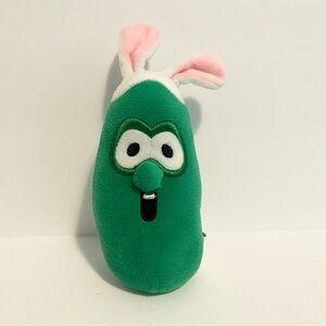 Veggie Tales Larry Cucumber Plush Easter Bunny Toy Stuffed Animal Big Idea 2018